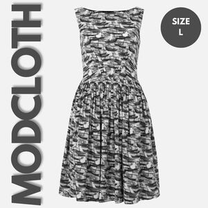 ModCloth/Emily and Fin Come Sail Away Sailboat Dress Size L